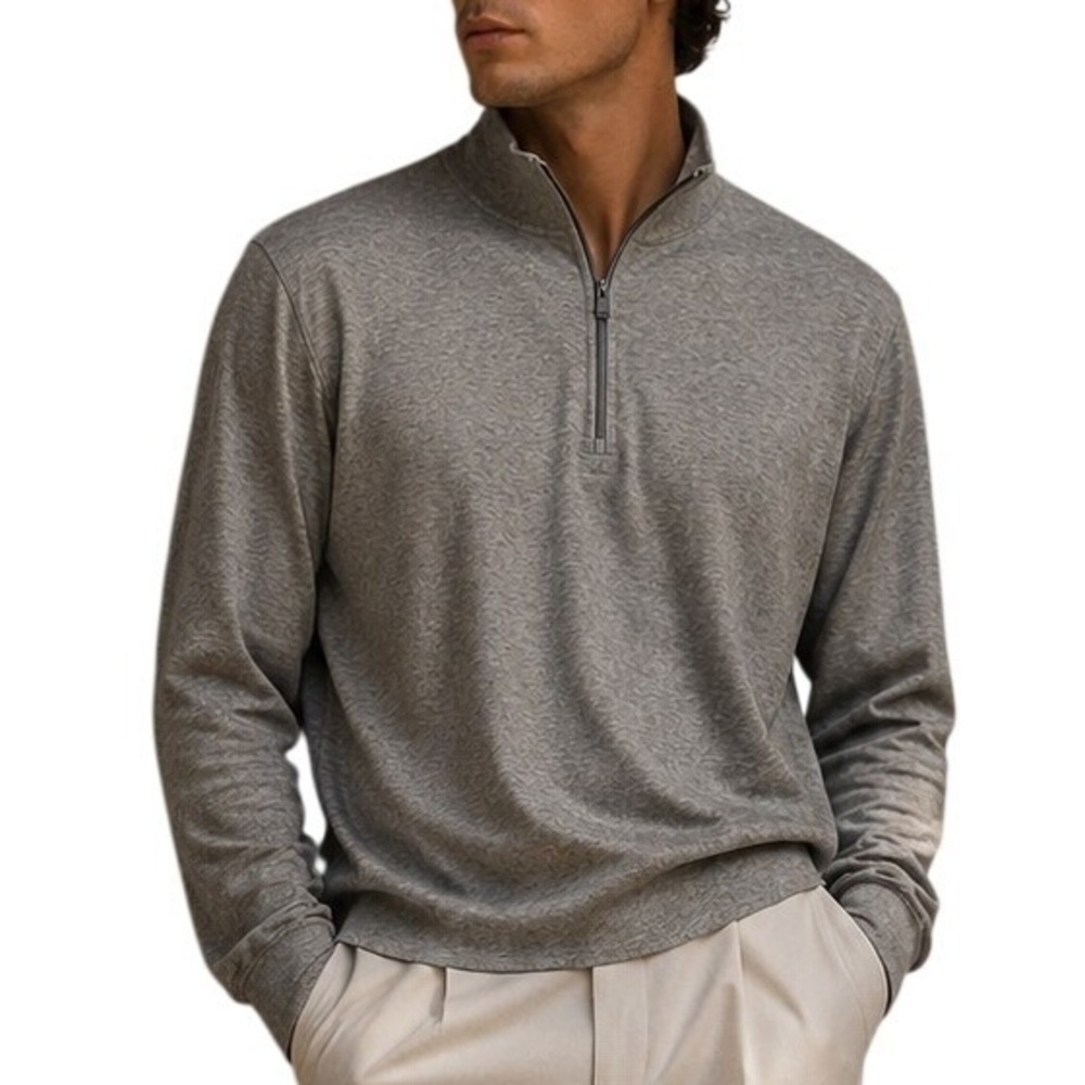 Nike Running Dri-FIT Quarter Zip Pullover Grey Heather XL Mens
